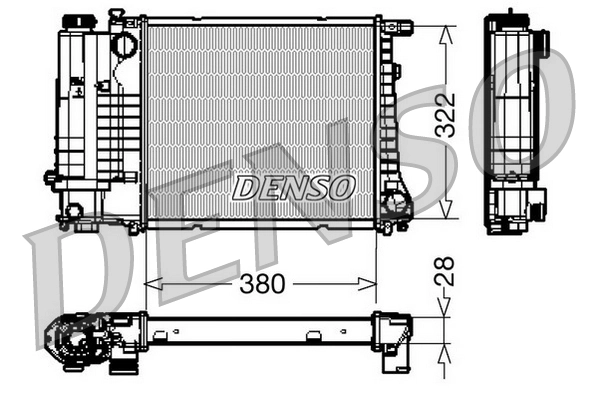 Radiateur, refroidissement du moteur DENSO DRM05044