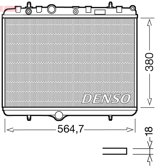 Radiateur, refroidissement du moteur DENSO DRM21055