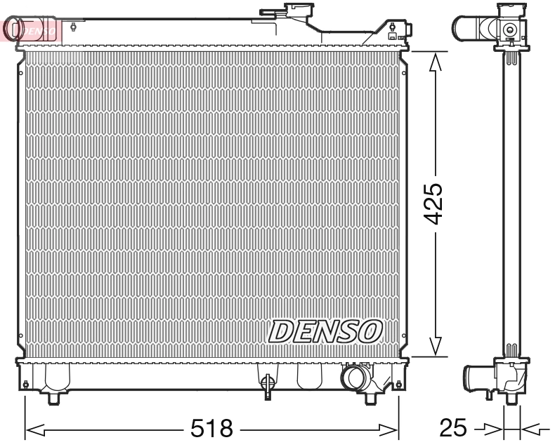 Radiateur, refroidissement du moteur DENSO DRM47037