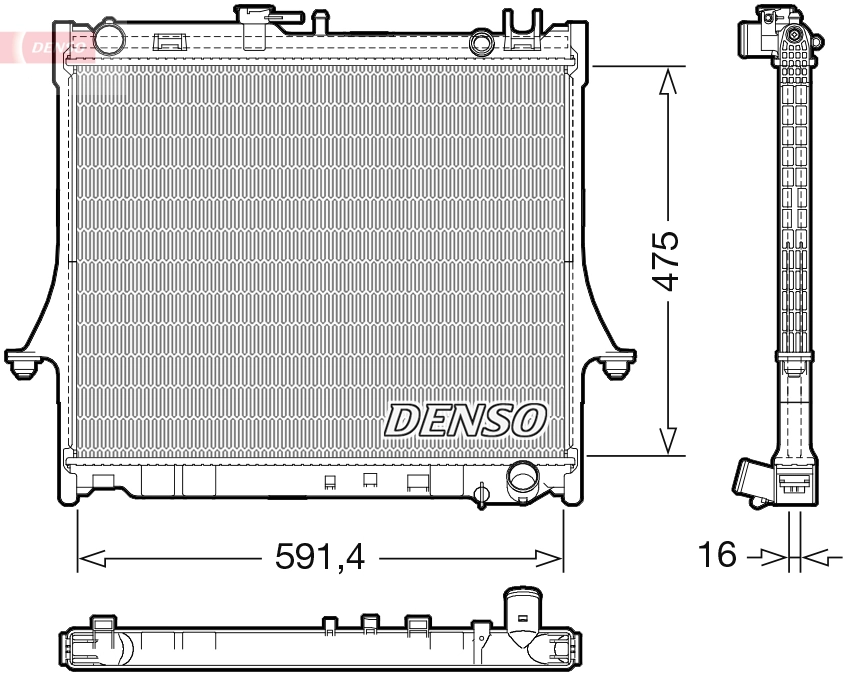 Radiateur, refroidissement du moteur DENSO DRM99016