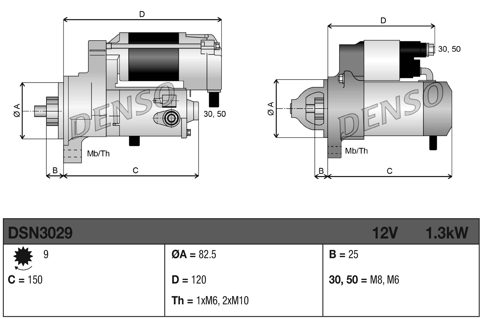 Démarreur DENSO DSN3029