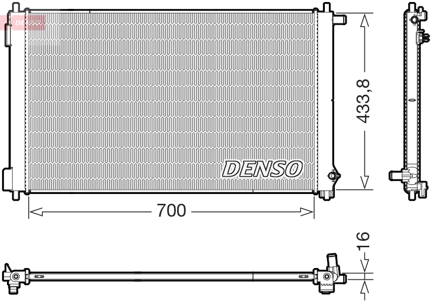 Radiateur, refroidissement du moteur DENSO DRM50154