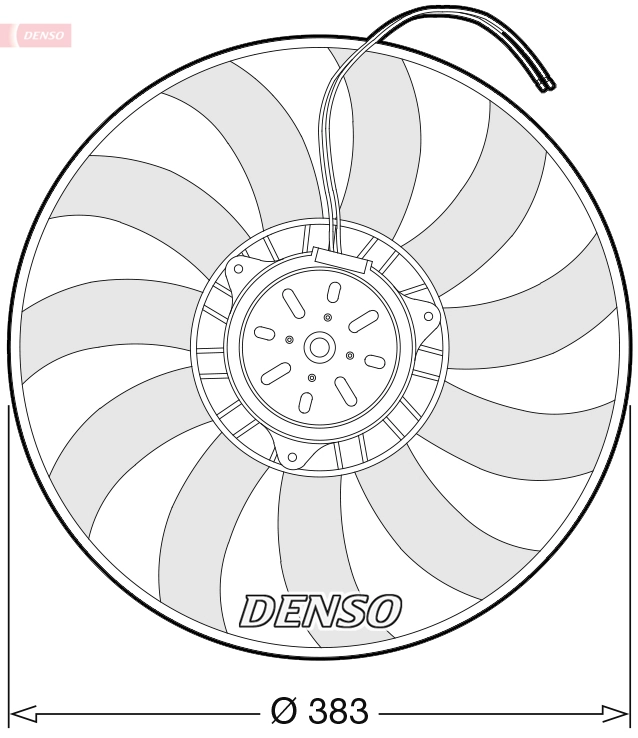 Ventilateur, refroidissement du moteur DENSO DER02009