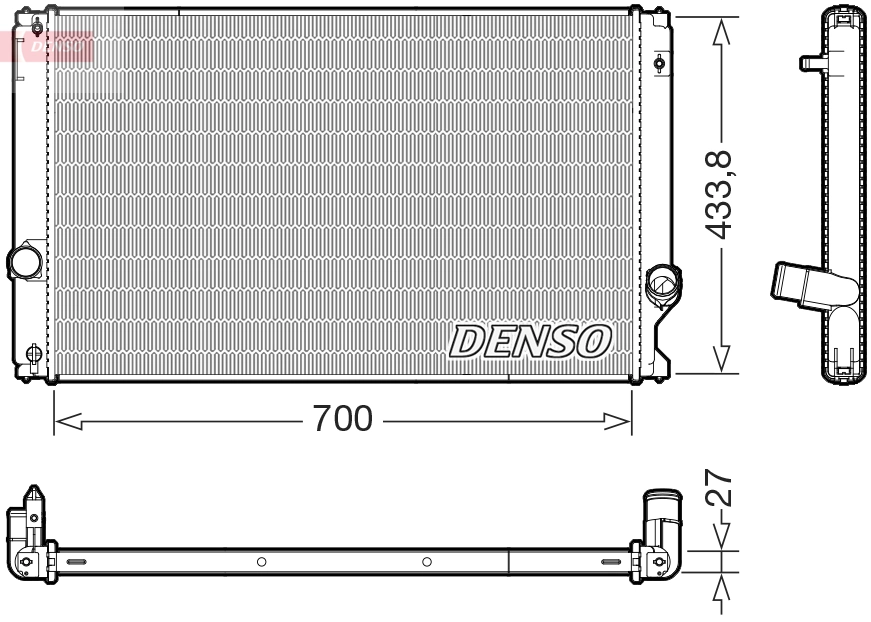 Radiateur, refroidissement du moteur DENSO DRM51019