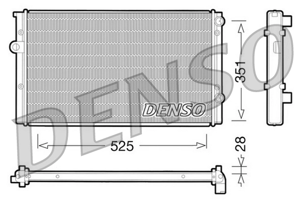 Radiateur, refroidissement du moteur DENSO DRM32028
