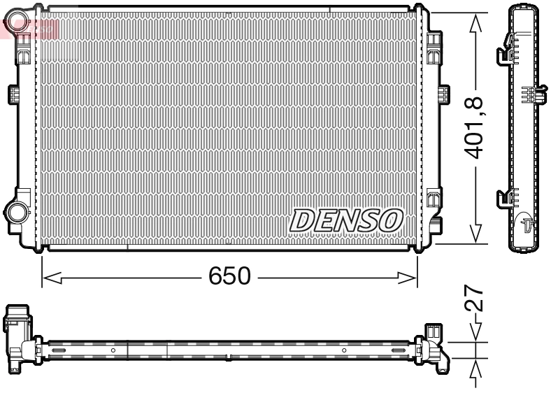 Radiateur, refroidissement du moteur DENSO DRM32048