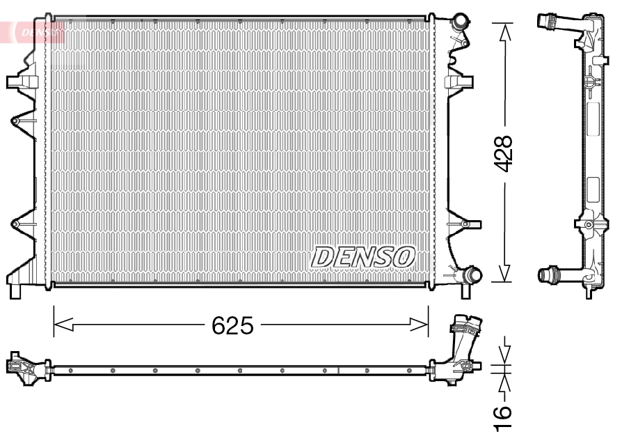 Radiateur, refroidissement du moteur DENSO DRM32047