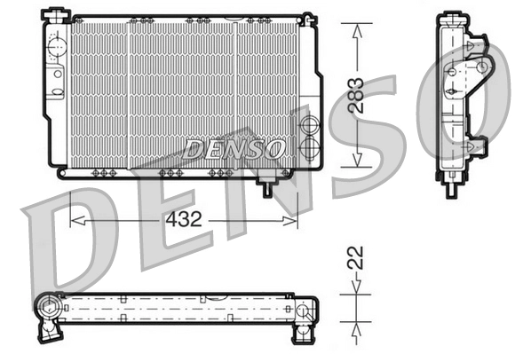 Radiateur, refroidissement du moteur DENSO DRM23041
