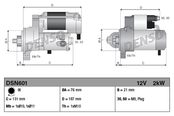 Démarreur DENSO DSN601