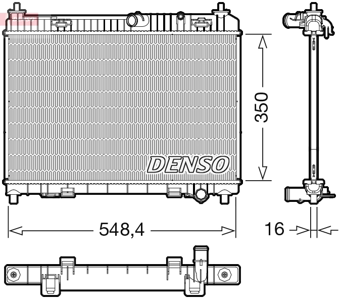 Radiateur, refroidissement du moteur DENSO DRM10113