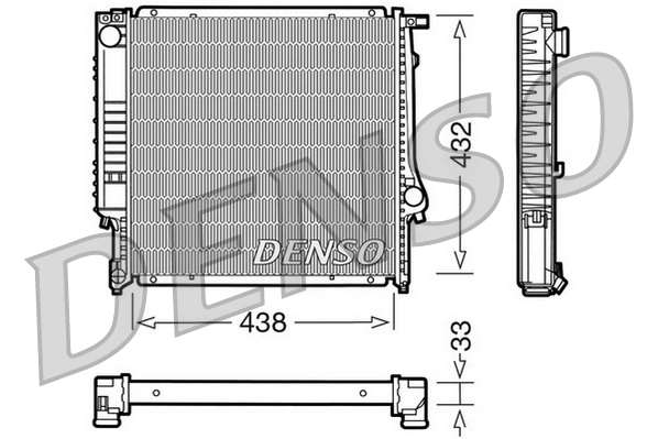 Radiateur, refroidissement du moteur DENSO DRM05022