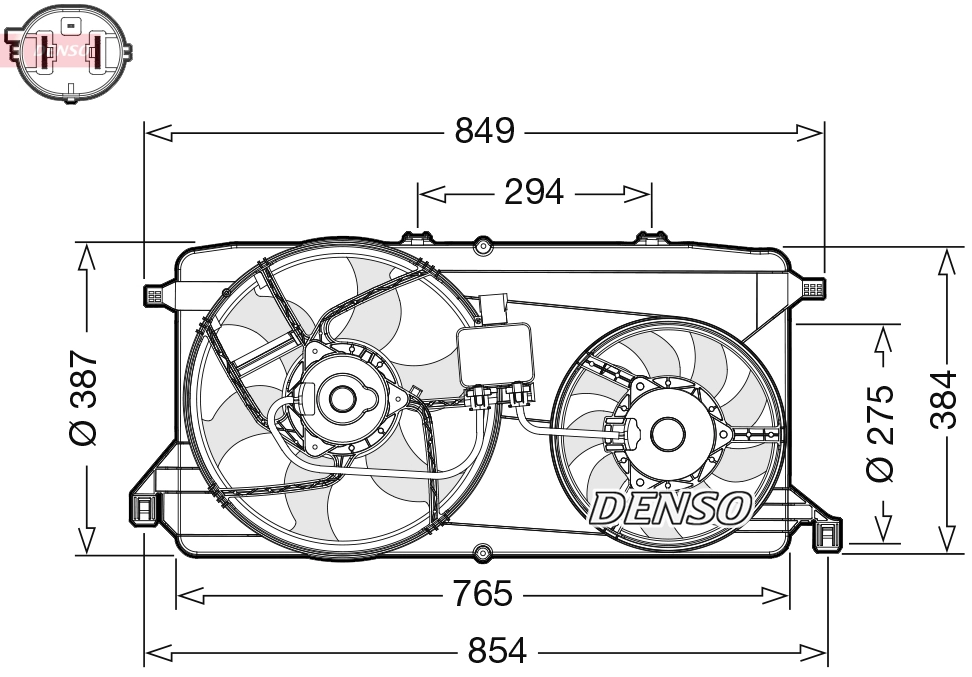 Ventilateur, refroidissement du moteur DENSO DER10009