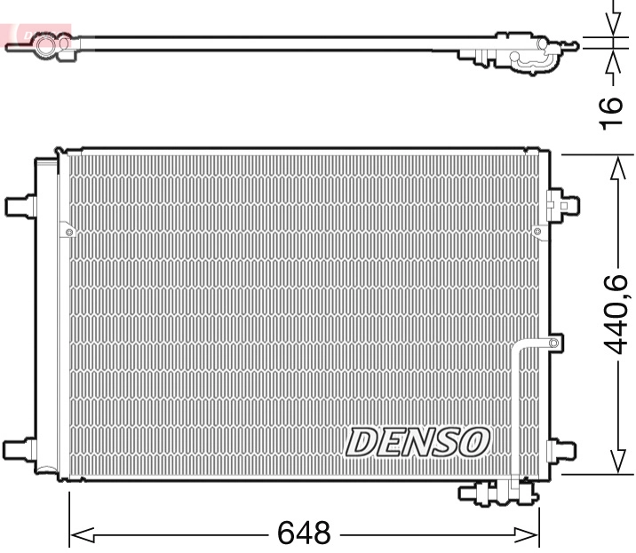 Condenseur, climatisation DENSO DCN02022