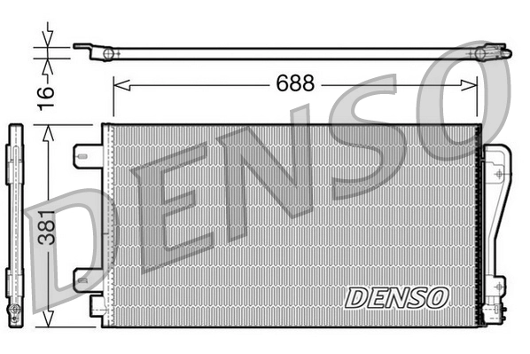 Condenseur, climatisation DENSO DCN23014