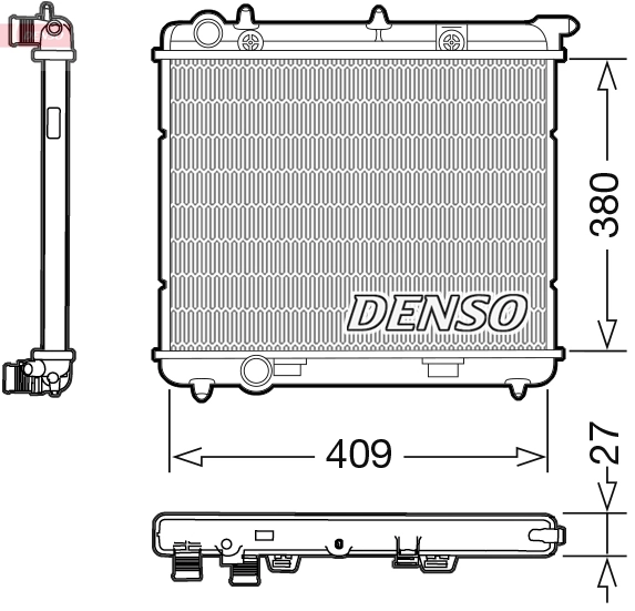 Radiateur, refroidissement du moteur DENSO DRM21024