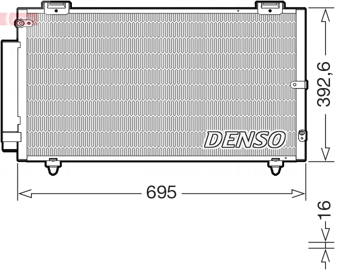 Condenseur, climatisation DENSO DCN50130