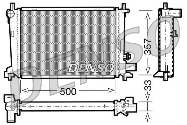 Radiateur, refroidissement du moteur DENSO DRM10039