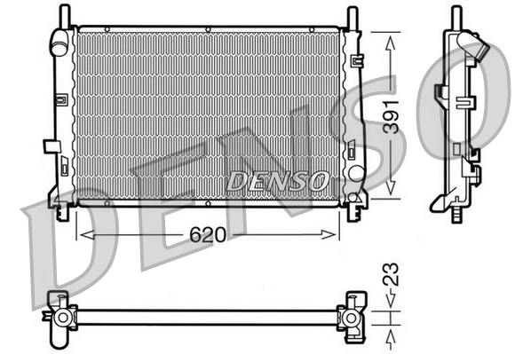 Radiateur, refroidissement du moteur DENSO DRM10070