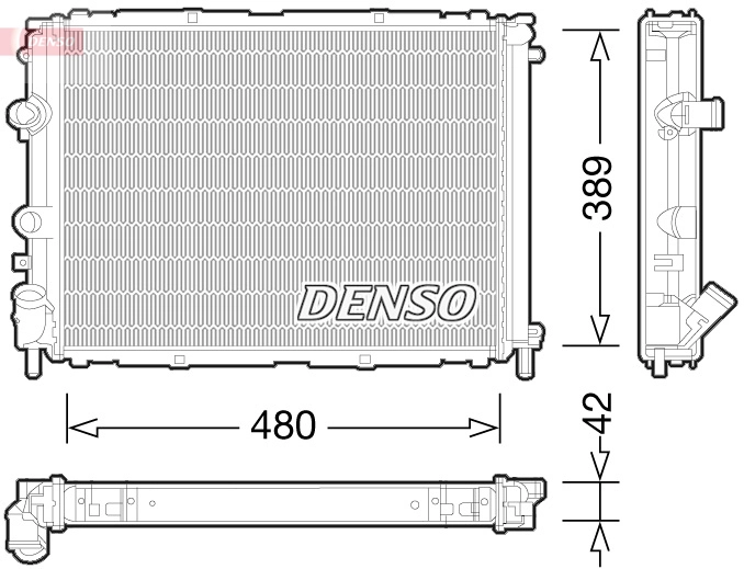 Radiateur, refroidissement du moteur DENSO DRM23033