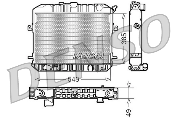 Radiateur, refroidissement du moteur DENSO DRM46200