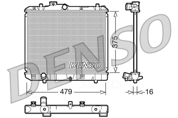 Radiateur, refroidissement du moteur DENSO DRM47004