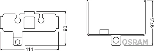 Holder, front fog light