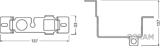 Holder, front fog light