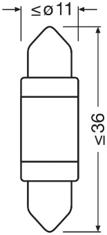 Ampoule, éclairage intérieur (sans ECE)