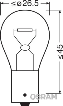 Bulb, rear fog light