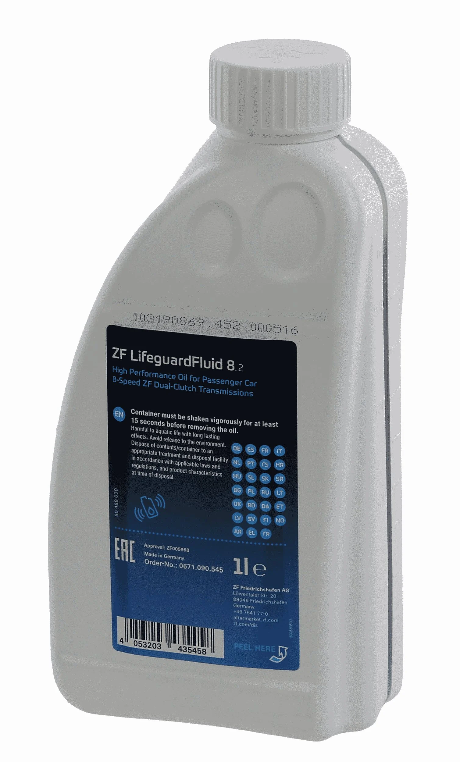 Huile pour boîte automatique ZF 0671.090.545