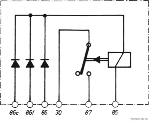 Relais, courant de travail HERTH+BUSS ELPARTS 75896493