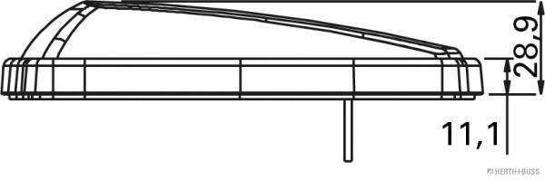Feu clignotant supplémentaire HERTH+BUSS ELPARTS 83700128