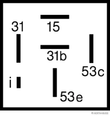Relais, intervalle d'essuyage HERTH+BUSS ELPARTS 75614012