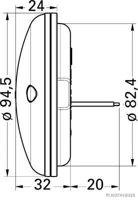 Feu clignotant HERTH+BUSS ELPARTS 83700111