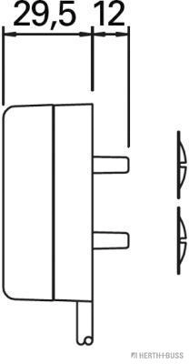 Feu latéral HERTH+BUSS ELPARTS 82710385