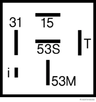 Relais, intervalle d'essuyage HERTH+BUSS ELPARTS 75614020