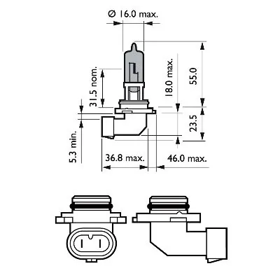 Bulb, front fog light