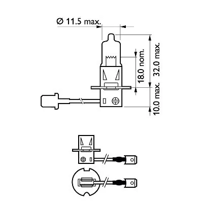 Bulb, front fog light