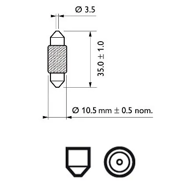 Ampoule, éclaireur de coffre a bagages (sans ECE)