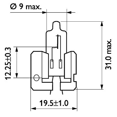 Автолампа галогенова PHILIPS 12311C1 для Renault Super 5, 11, Citroën BX та інших