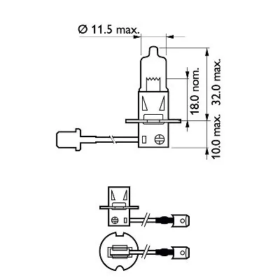 Bulb, front fog light