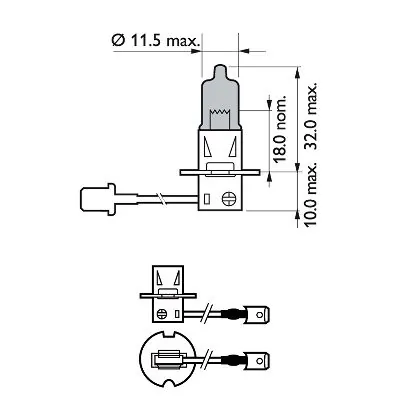Bulb, front fog light
