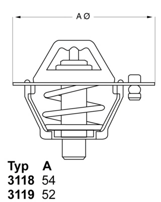 BORGWARNER (WAHLER) 3119.82D4 — Термостат