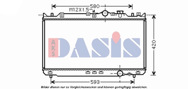 Radiateur, refroidissement du moteur AKS DASIS 110055N