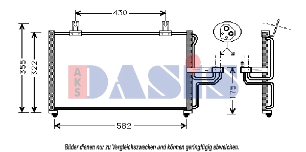 Condenseur, climatisation AKS DASIS 112007N