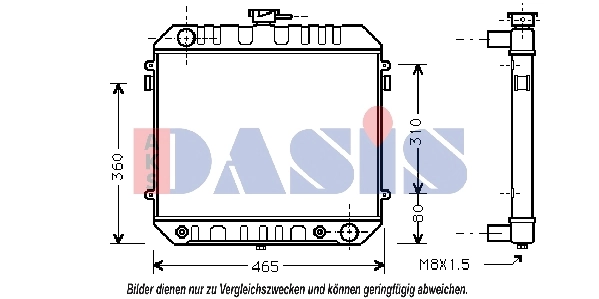 Radiateur, refroidissement du moteur AKS DASIS 150090N