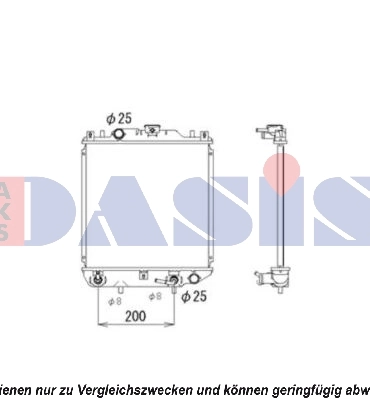 Radiateur, refroidissement du moteur AKS DASIS 320051N