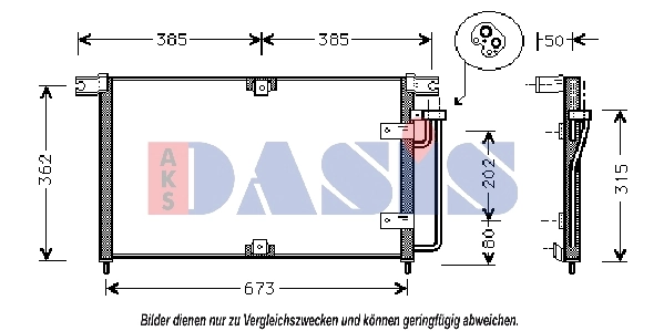 Condenseur, climatisation AKS DASIS 512009N