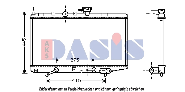 Radiateur, refroidissement du moteur AKS DASIS 510048N
