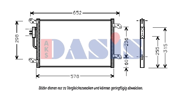 Condenseur, climatisation AKS DASIS 302000N